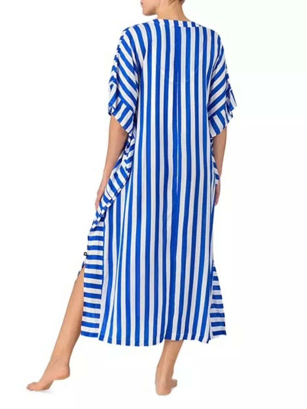 NWT Kate Spade New‎ York Blue White Striped Caftan Resortwear Cover Up